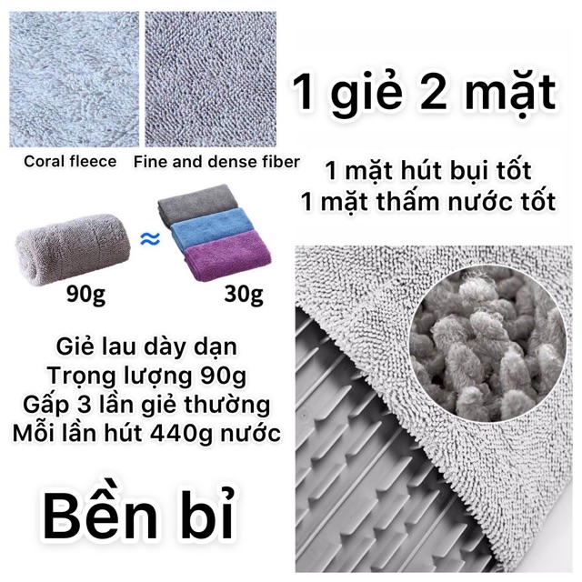 Chổi lau nhà thông minh , đầu mút 3D , kèm giấy tĩnh điện