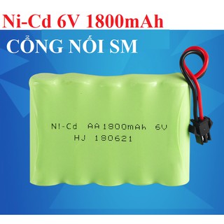Pin 6v dung lượng 1800mah dùng cho xe mô hình điều khiển cổng nối SM