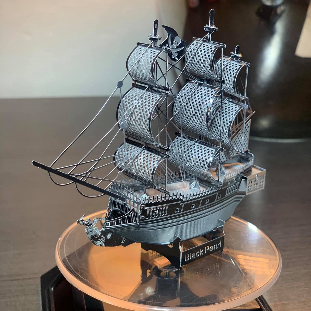 Mô Hình Kim Loại Lắp Ráp 3D Metal Mosaic Tàu Ngọc Trai Đen Black Pearl