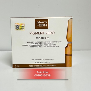 [Chính Hãng ] MARTIDERM PIGZERO DSP BRIGHT Ampoule dưỡng sáng đều màu da ỐNG LẺ