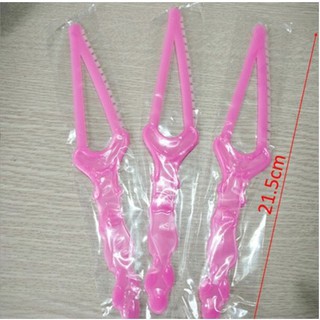 100 cái dao gấu bằng nhựa màu hồng cắt bánh sinh nhật