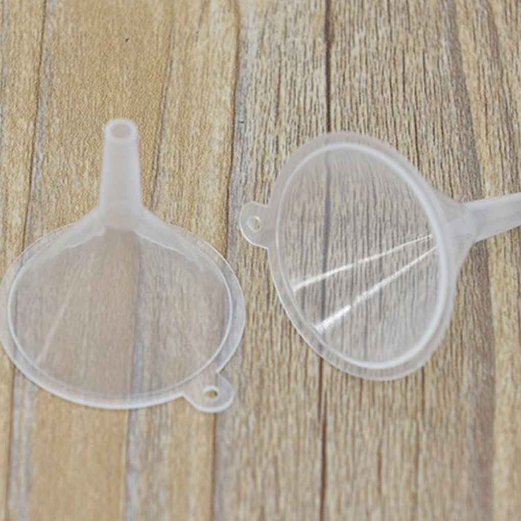 [Hàng mới về] Set 10 phễu mini bằng nhựa trong suốt dùng đổ dung dịch dạng lỏng