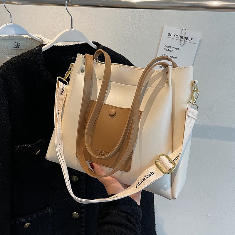 IELGY Túi Đeo Vai Cỡ Lớn Màu Sắc Tương Phản Thời Trang Cho Nữ