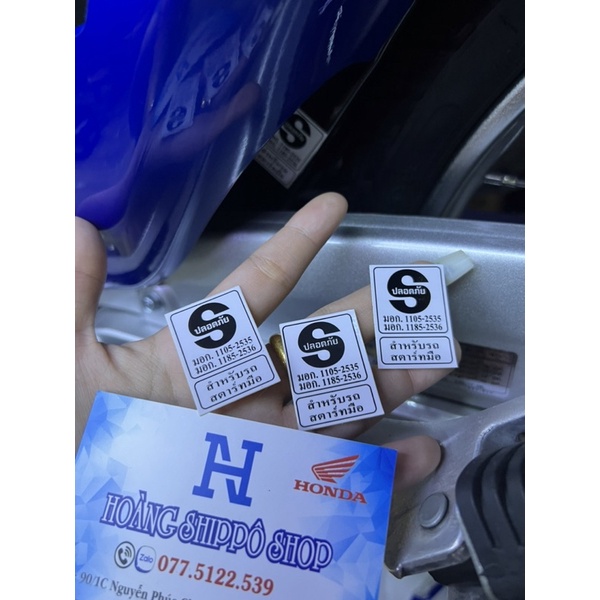 Tem dán sườn chữ S Trắng thái xé lẻ tem zin