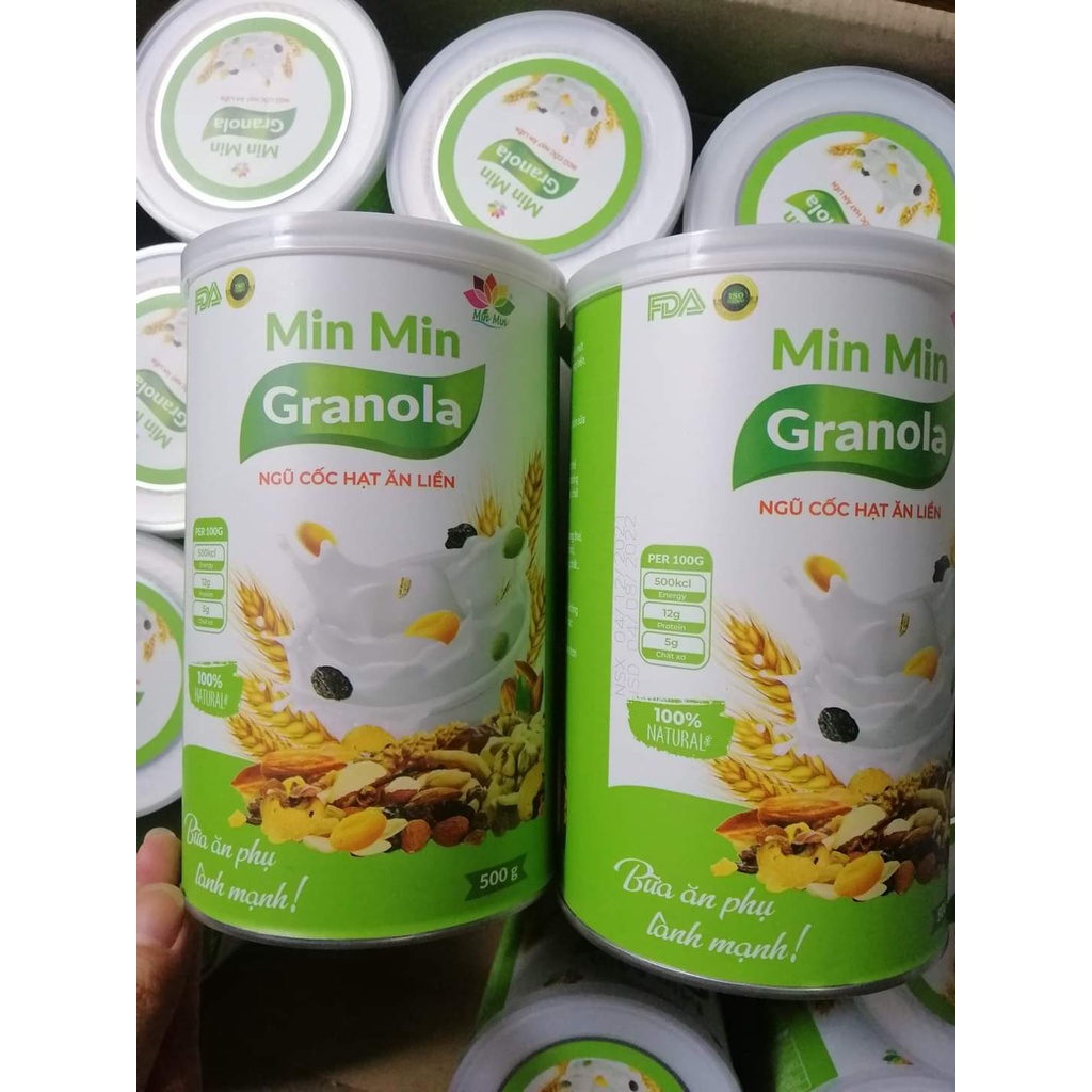 Granola Min Min - Ngũ cốc nguyên hạt ăn liền giảm cân Eat Clean