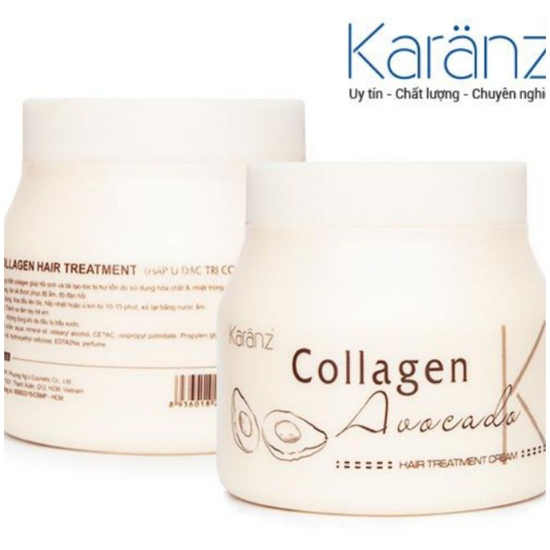 Hấp Dầu (Kem Ủ Tóc) Làm Mượt Phục Hồi Tóc Hư Tổn Collagen Coconut  Karaz 1000ml.