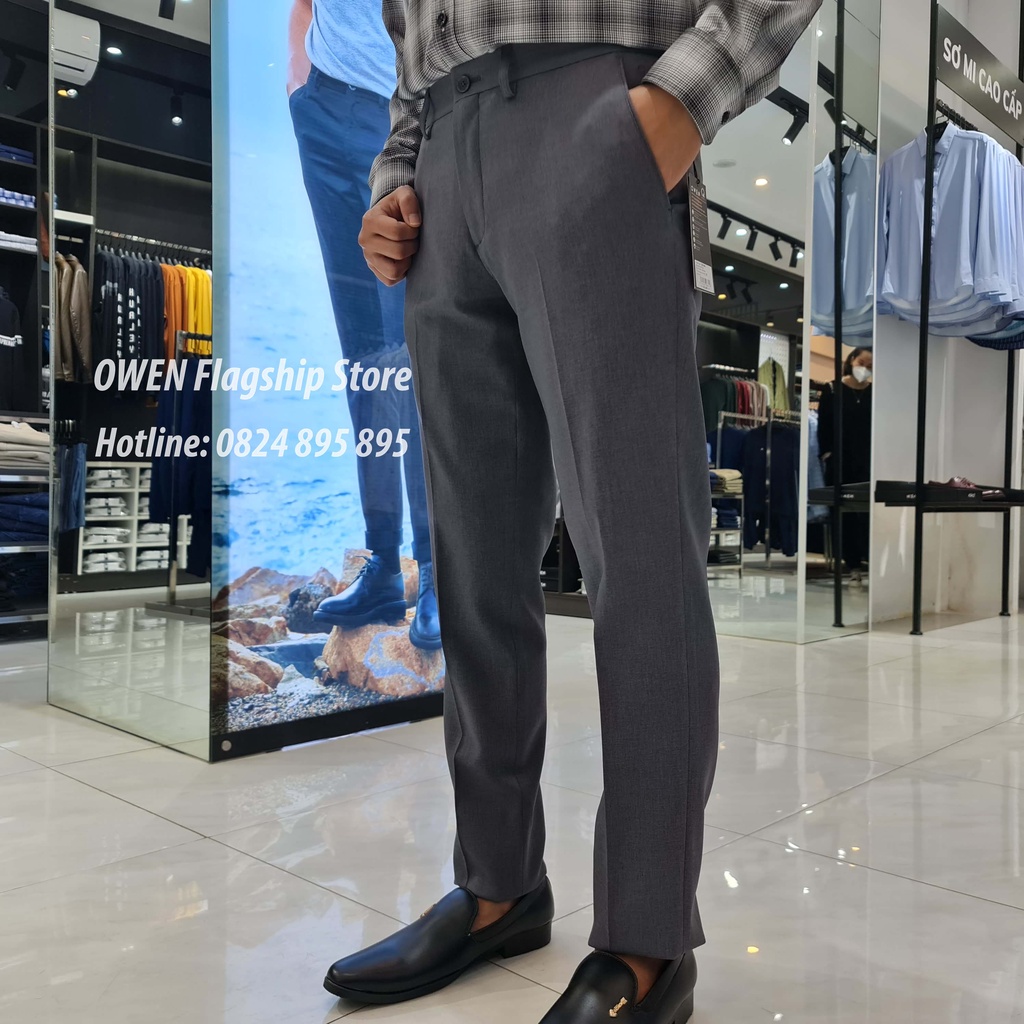 OWEN -  Quần âu nam công sở dáng SLIMFIT sợi NANO mã QS23480 - OWEN Flagship Store