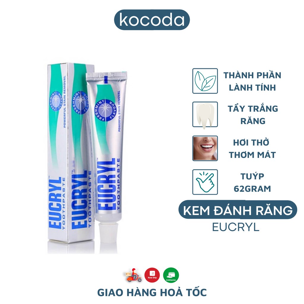 Kem Đánh Răng Tẩy Trắng Eucryl Toothpaste 62g - KOCODA