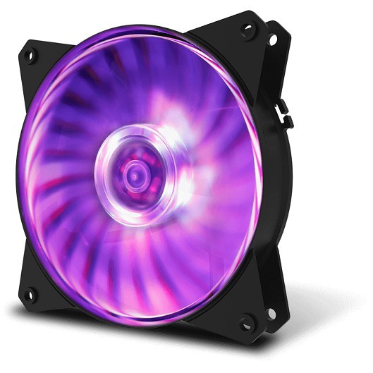 Quạt Fan Case 12cm MasterFan MF120L RGB - Đèn led RGB 16.7 triệu, cánh quạt trong suốt 21
