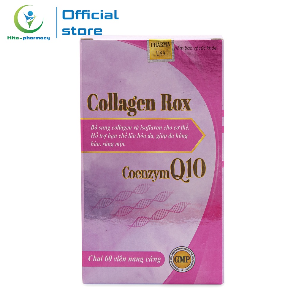 Viên uống đẹp da Collagen Rox HDPHARMA tăng nội tiết tố nữ - 60 viên [Collagen Rox Coenzym Q10]