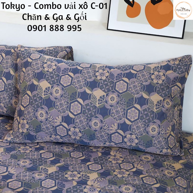 BST Thu Đông _ Vỏ Chăn Ga Gối vải Xô Organic cotton dòng cao cấp Vintage