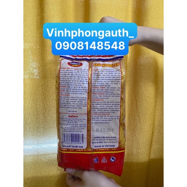 Mì trứng safoco sợi nhỏ 500gr