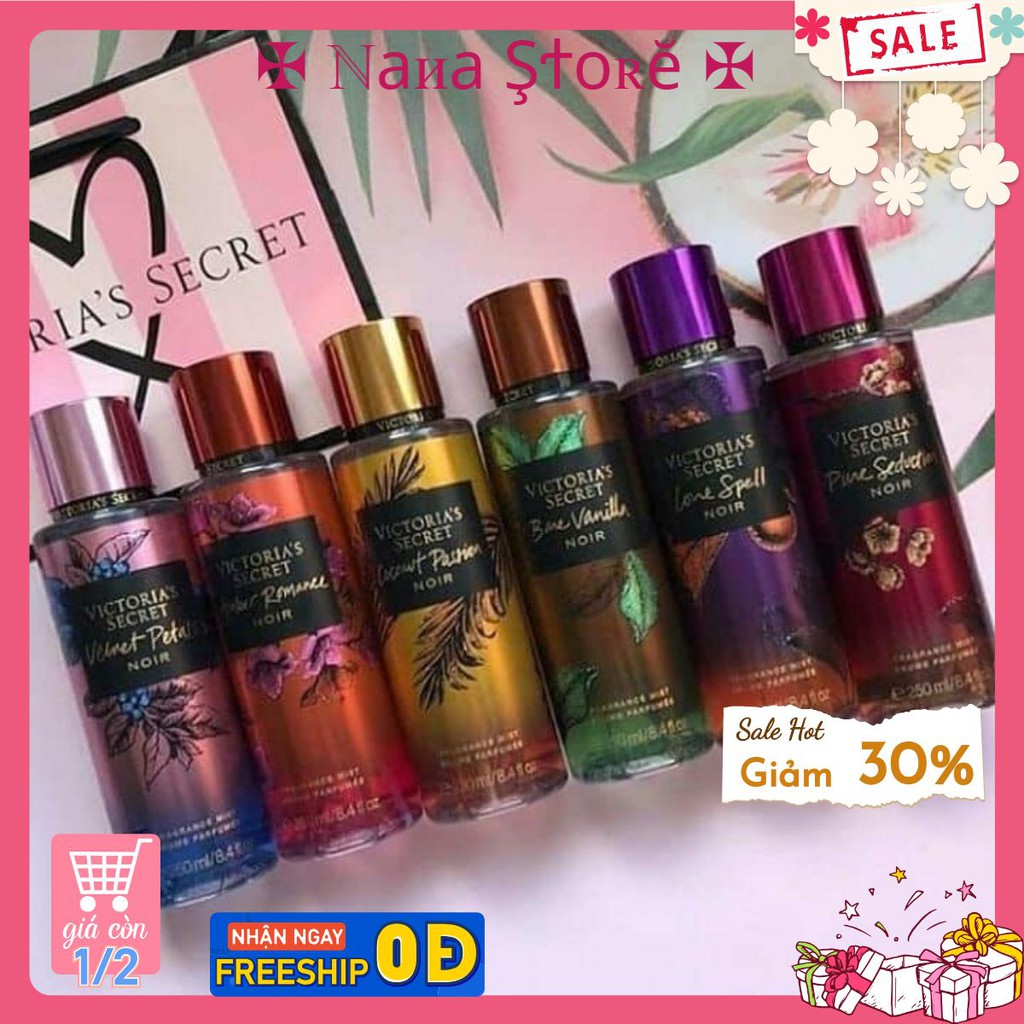[NANASTORE]  Mẫu thử xịt thơm Body Mist Victoria's Secret-  Velvet Petals Noir | Thế Giới Skin Care