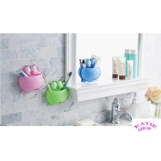 Hộp đựng, kệ treo bàn chải ếch con siêu cute, hít chân không tiện dụng, bàn chải đánh răng, kem đánh răng gd42-hbcech