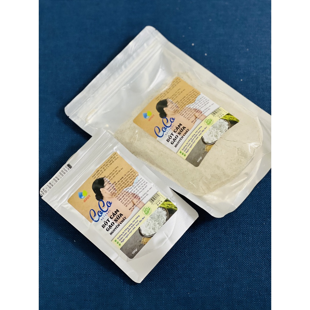 Bột cám gạo sữa hữu cơ CoCo nguyên chất làm đẹp dưỡng da bột cám gạo sữa non rửa mặt tẩy da chết cho da