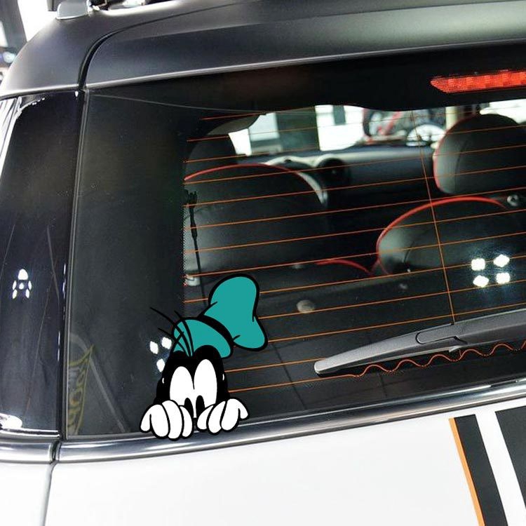 Sticker Dán Trang Trí Xe Hơi Hình Mickey Minnie