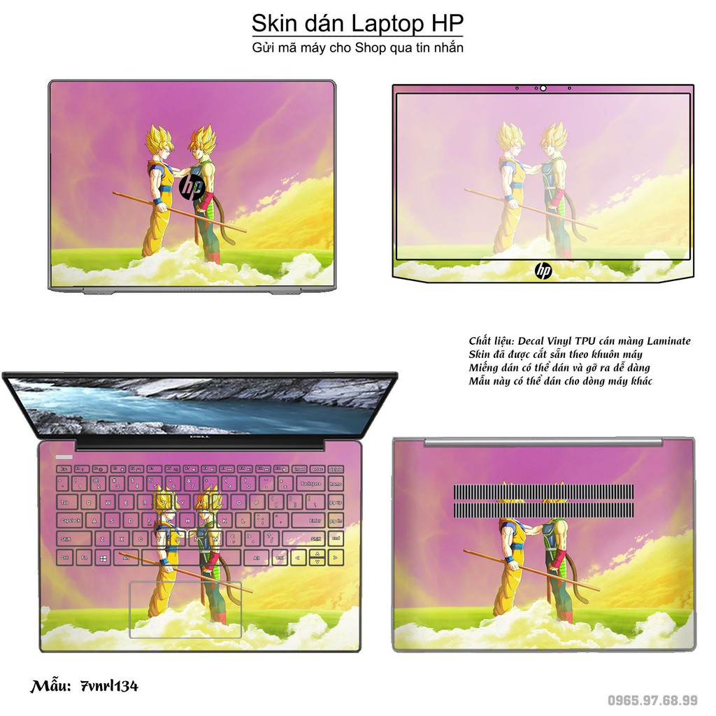 Skin dán Laptop HP in hình Dragon Ball _nhiều mẫu 2 (inbox mã máy cho Shop)