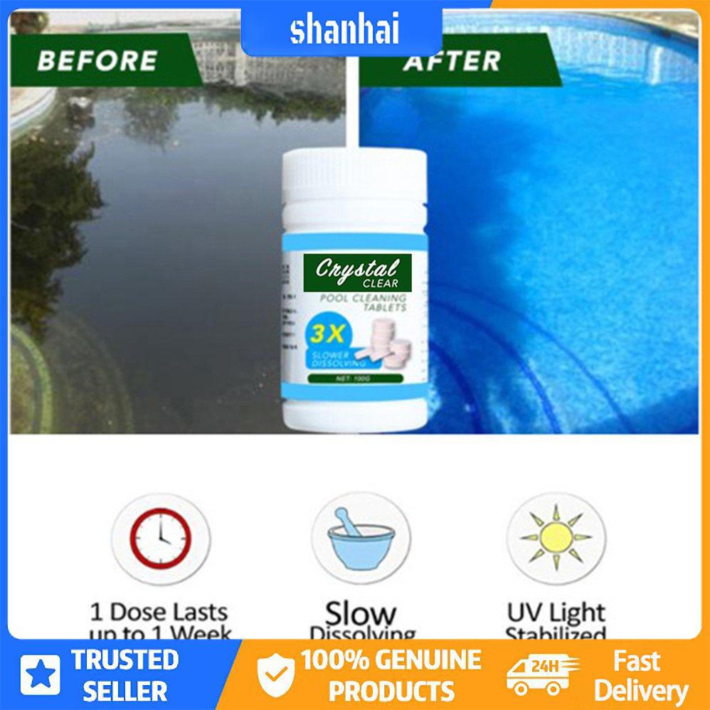 Chai 100 Viên Nén Clo Vệ Sinh Nước Hồ Bơi Khử Trùng Vi Khuẩn Tức Thì