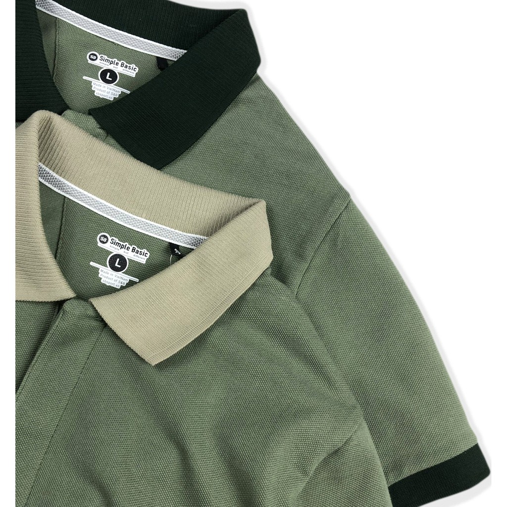 [Mã LTNP50 giảm 50000 đơn 150000] Áo Polo Giấu Nút Phối Cổ Simple & Basic ,Nhiều Màu | BigBuy360 - bigbuy360.vn