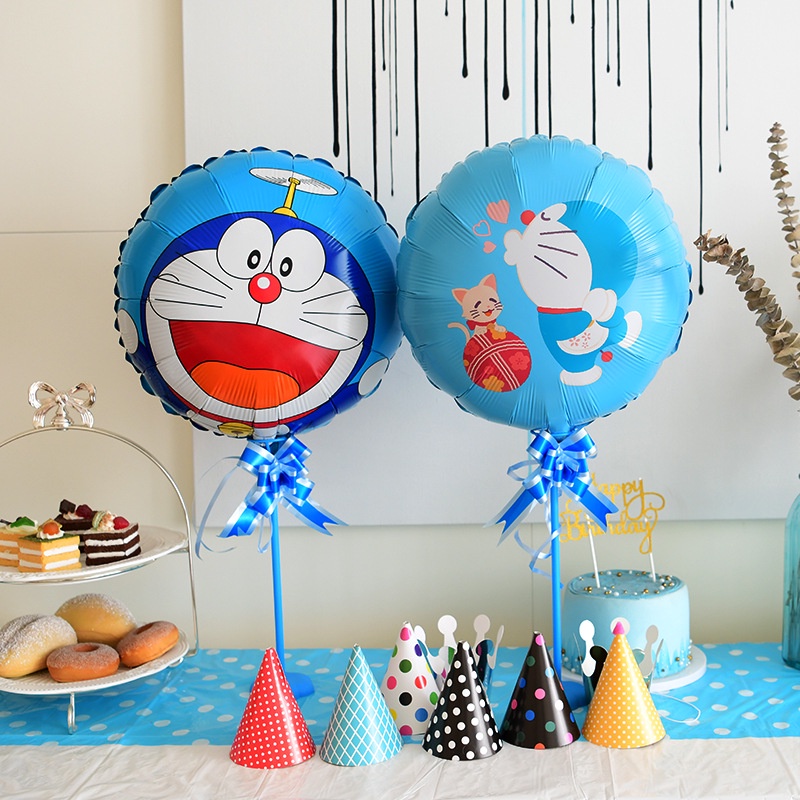 Bong Bóng Lá Nhôm 18 Inch Hình Mèo Hoạt Hình Trang Trí Tiệc Sinh Nhật