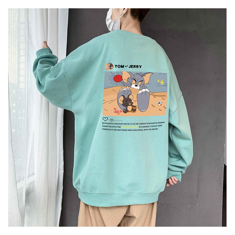 Áo sweater Hàn Quốc chất liệu nỉ ngoại MÈO CHUỘT M007 | BigBuy360 - bigbuy360.vn