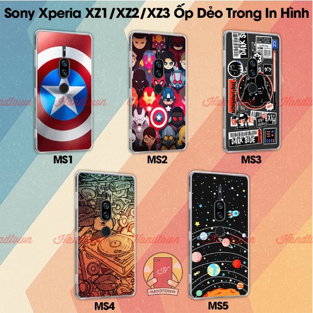 Ốp Lưng TPU Silicon Sony Xperia XZ1 XZ2 XZ3 Dẻo Trong Suốt Bảo Vệ Máy Chống Sốc In Hình Nhiều Mẫu Phần A