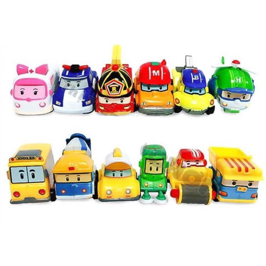 Đồ chơi bộ 8 Robocar Poli chạy trớn