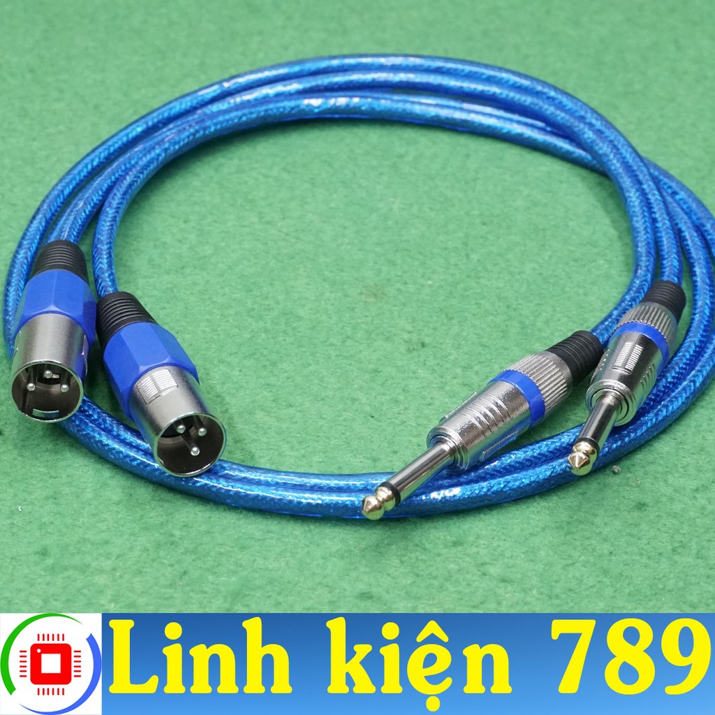 Dây jack canon đực ra 6 ly dài 75cm (2 dây)