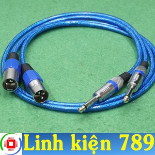 Dây jack canon đực ra 6 ly dài 75cm (2 dây)
