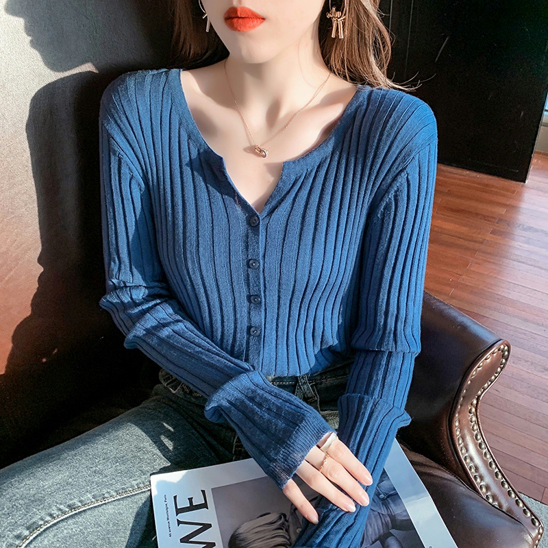 NRVP Áo Khoác Cardigan Dệt Kim Tay Dài Dáng Rộng Phong Cách Hàn Quốc Cho Nữ