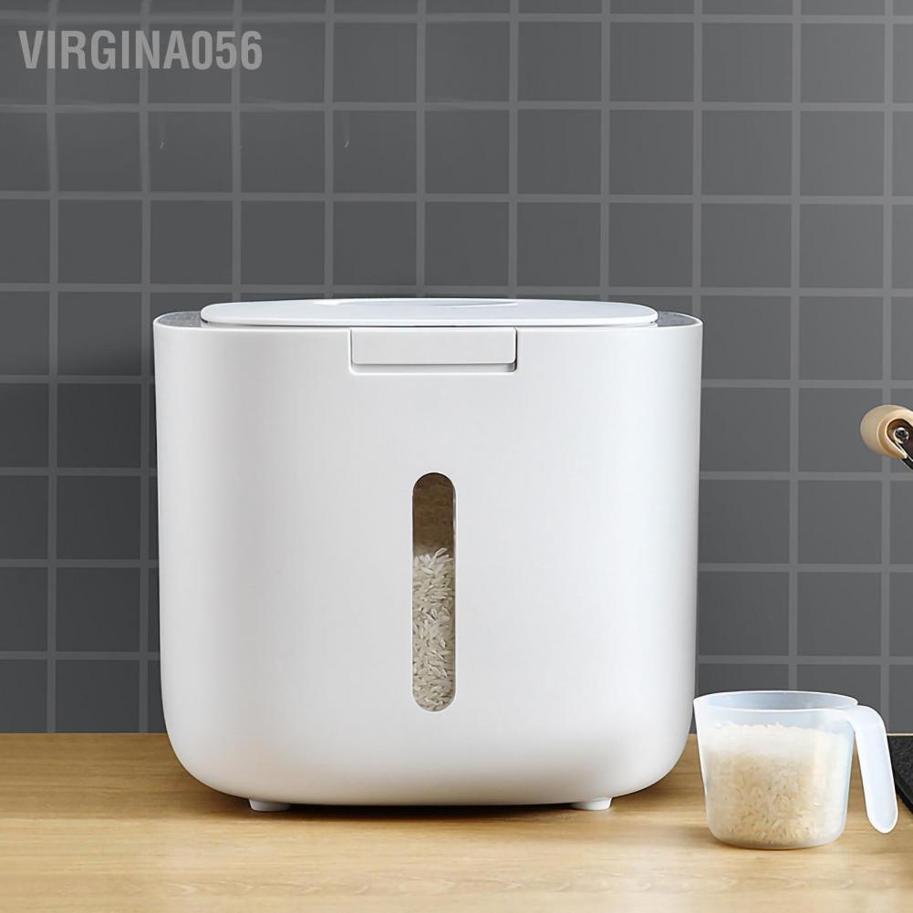 Có thể bán buôn Thùng chứa gạo PS ABS PP Bể chứa hạt kín cho nhà bếp gia đình Hàng giao ngayVirgina056
