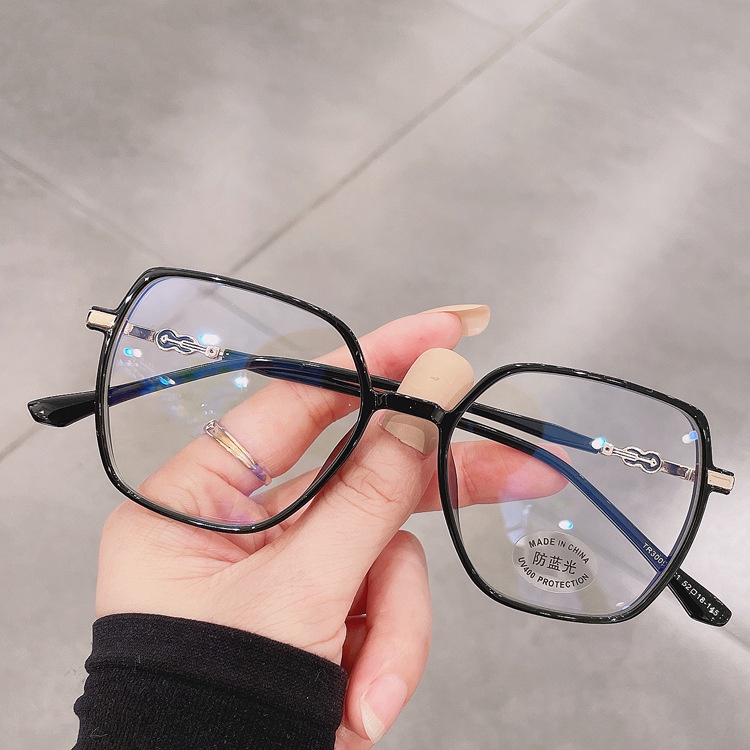 Mắt kính VIENDO gọng vuông tròng đổi màu chống ánh sáng xanh chống tia UV phong cách Hàn Quốc thời trang cho nam nữ
