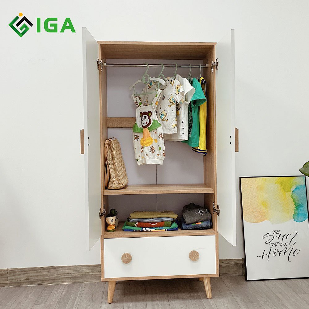 Tủ Quần Áo Trẻ Em IGA Bear Shelf - GP123