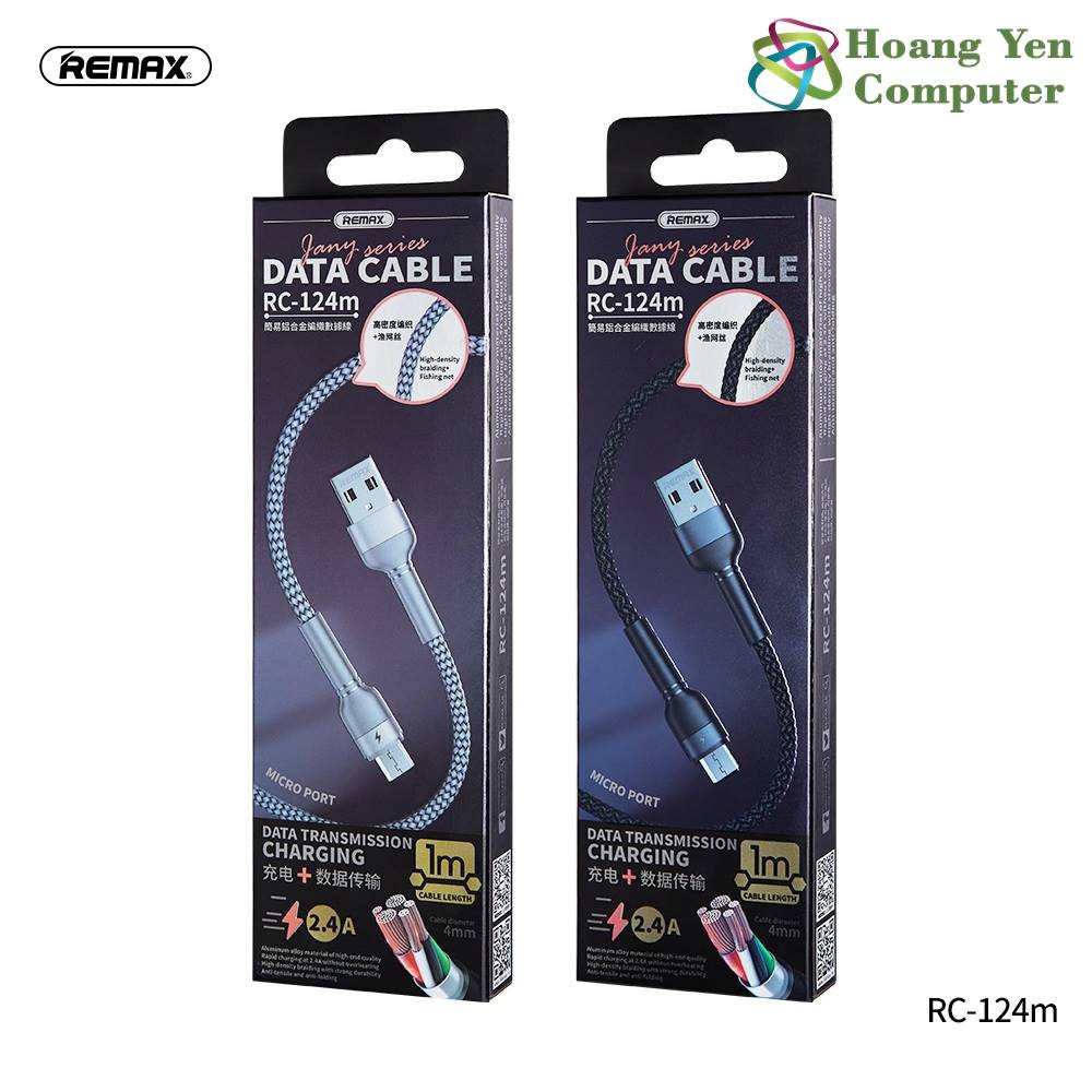 Cáp Sạc Nhanh MICRO USB Remax RC-124M  - BH 3 tháng 1 đổi 1