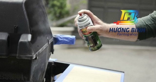 Sơn xịt chịu nhiệt đen mờ High Heat Rust Oleum 12oz = 355ml - 340gr