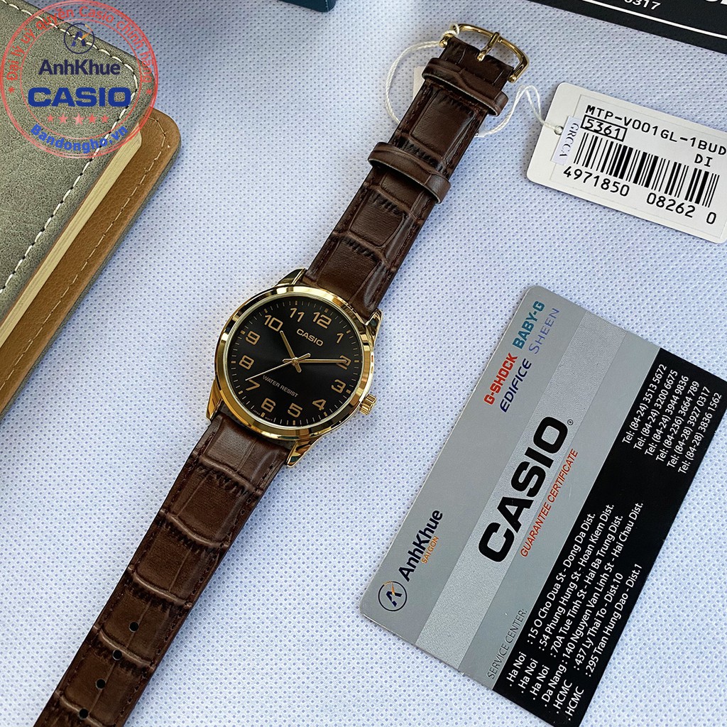 Đồng hồ Nam Casio MTP-V001GL-1B ⌚𝐂𝐀𝐒𝐈𝐎❤️ Đồng hồ Casio MTP-V001GL-1BUDF chính hãng Anh Khuê