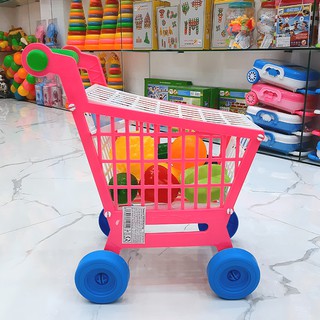 Xe đẩy siêu thị cho bé (kèm 11 món trái cây dinh dưỡng) HT7660