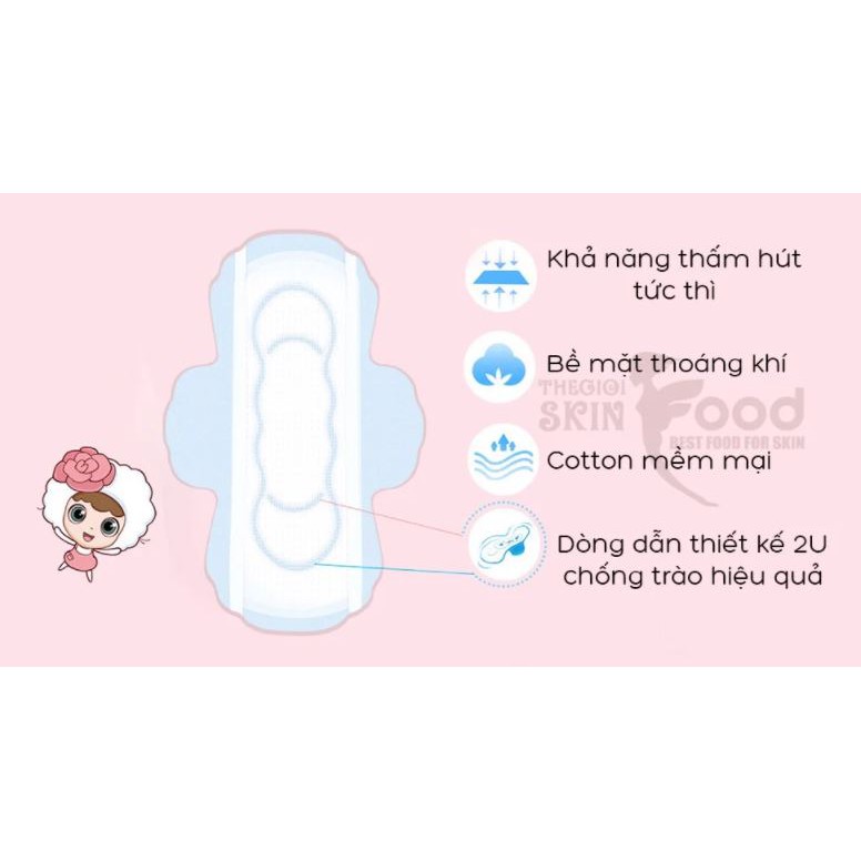 Băng Vệ Sinh Ban Ngày UUcare Young Girl Series Cooling Soft 24cm (8 Miếng) [che tên sản phẩm khi giao hàng]