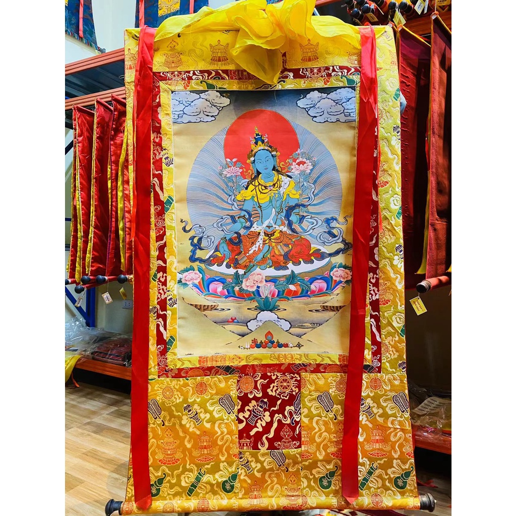 [PBMC]Thangka to 125x65cm-Gấm vàng