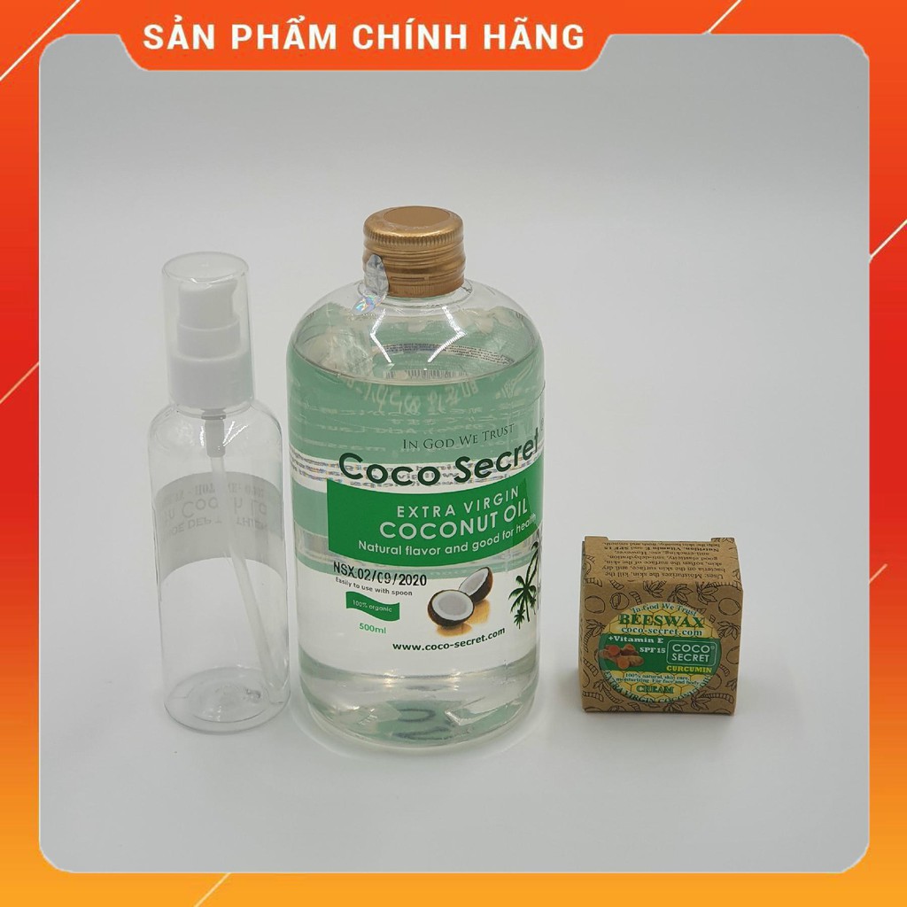 Dầu dừa tinh khiết Coco Secret Lọ 500ml - Mua Kèm Hấp Dẫn - Khỏe Đẹp Từ Trong Ra Ngoài