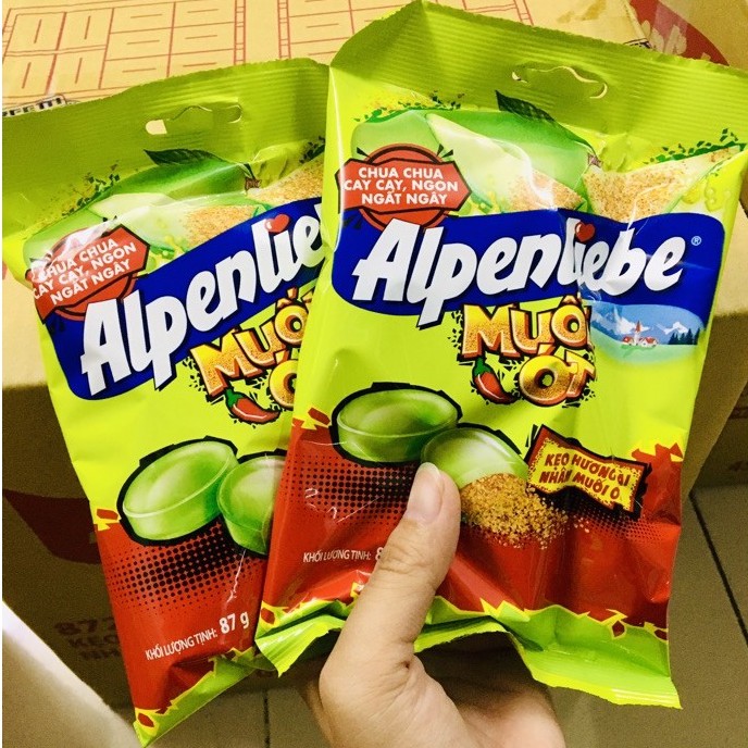 Kẹo Alpenliebe hương xoài muối ớt gói 30-32 viên