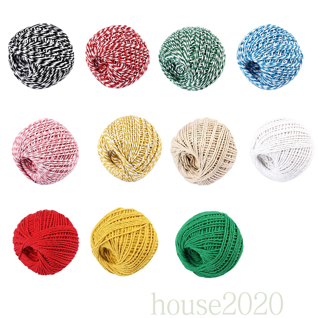 Cuộn dây cotton đan thủ công màu trắng đen 2020