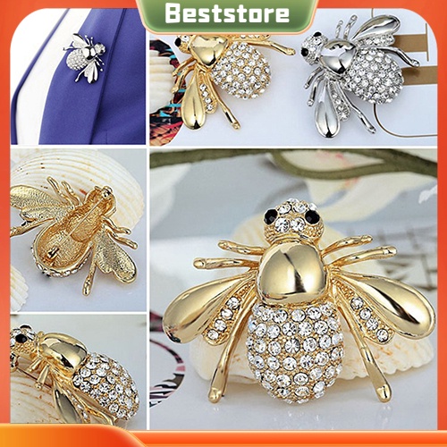 Huy hiệu cài áo hình con ong đính đá thời trang