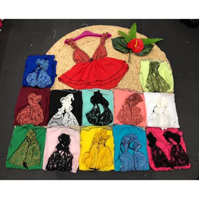 Bộ sexy voan 2 tầng cánh tiên