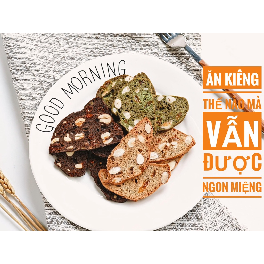 Bánh Ăn Kiêng BISCOTTI Cao Cấp Nguyên Liệu Nhập Khẩu 500g - KenzFoods | BigBuy360 - bigbuy360.vn