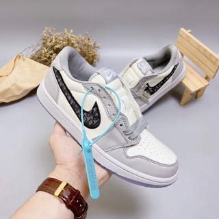 Giày nam nữ thể thao cổ thấp, giày Jordan Dior đế trong thời trang full box bill