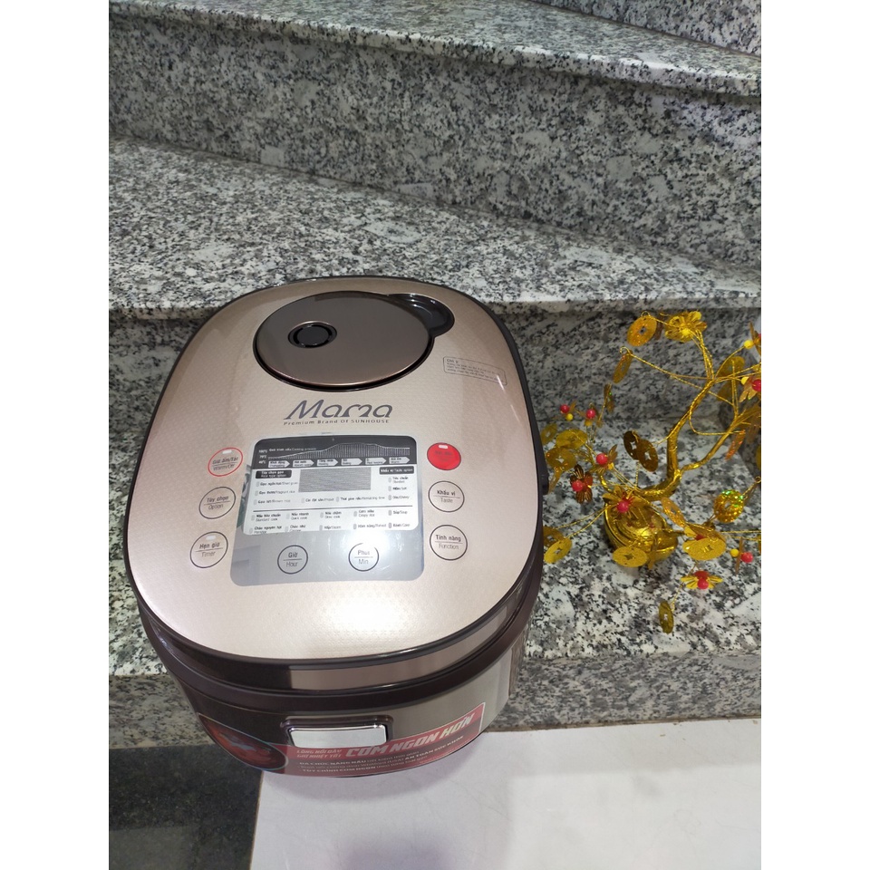 Nồi cơm điện tử Sunhouse MAMA SHD8915 dung tích 1.5L lòng nồi dày chắc giữ ấm lâu