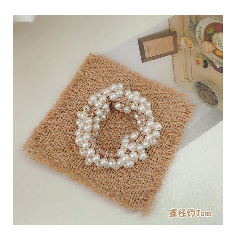 Mới Dây Cột Tóc Đính Ngọc Trai Đơn Giản Phong Cách Hàn Quốc