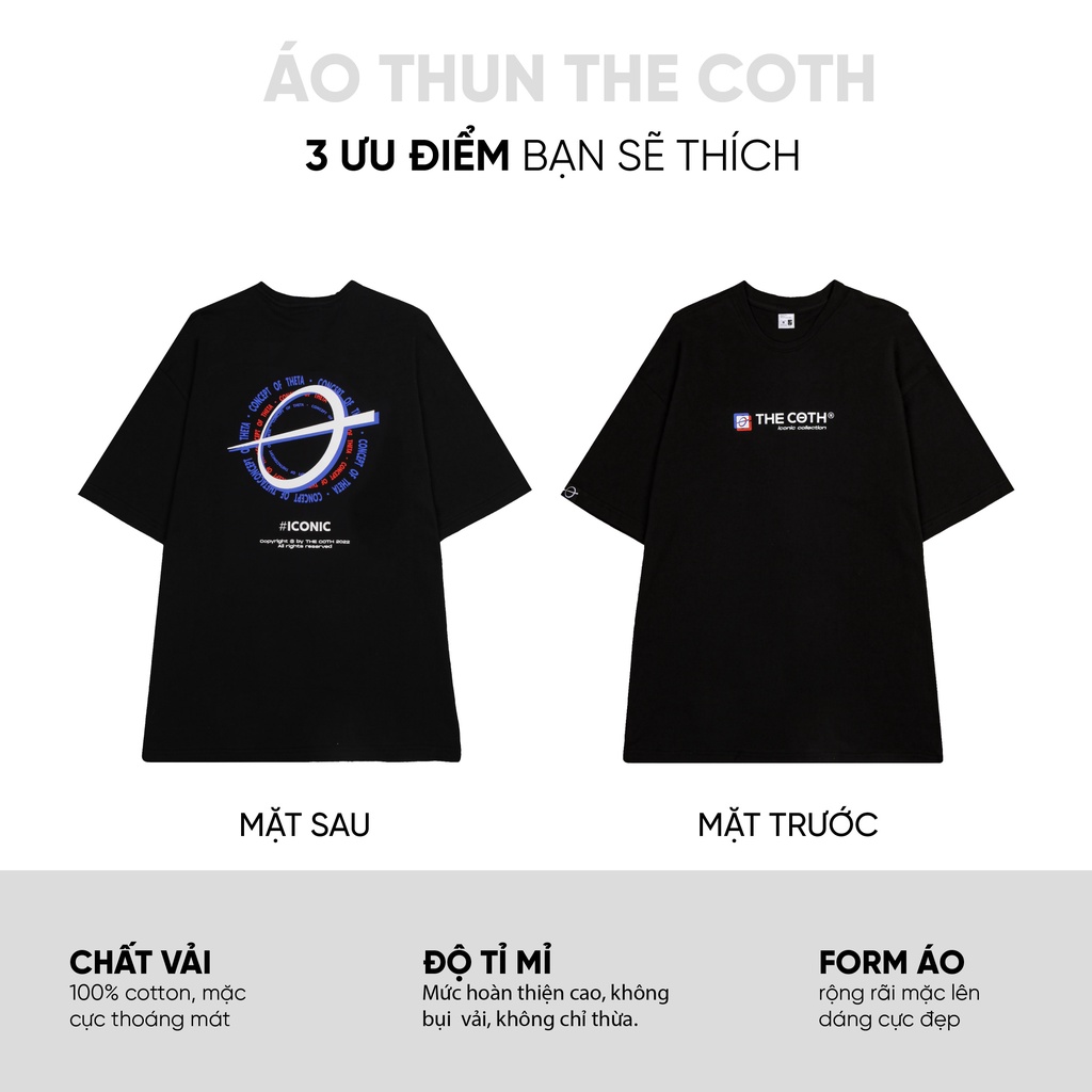 Áo thun unisex Atomic Logo Tee, nam nữ mặc lên form cực đẹp Thương Hiệu The Coth AT2U0604