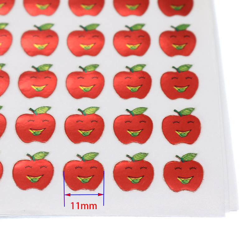 Bộ 630 nhãn dán hình quả táo dễ thương gồm 10 tấm